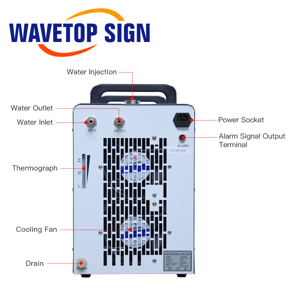 Resfriador de Água Industrial  - Laser Industrial Chiller avaliação e preço