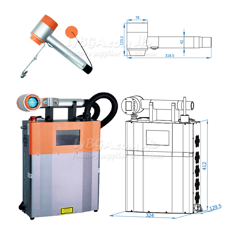 LY-LCG100A 100W Máquina de lim - Industrial Laser For Cleaning avaliação e preço